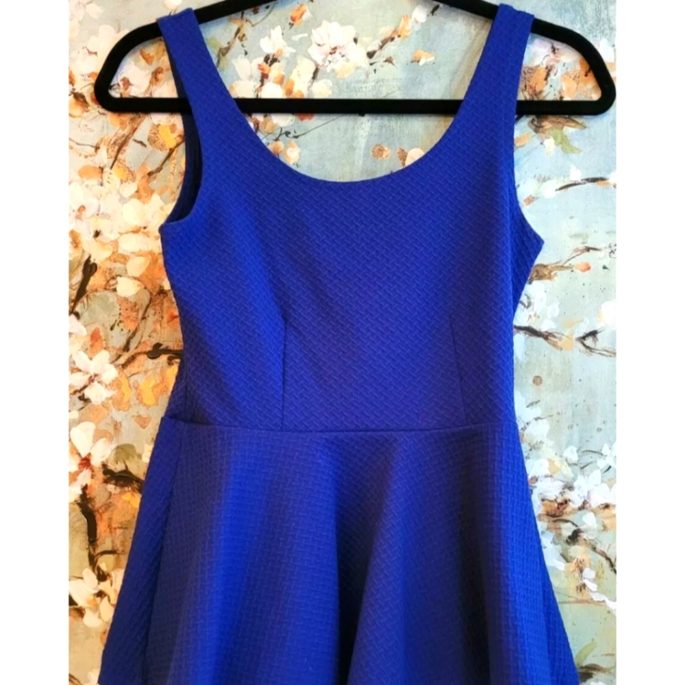 Forever 21 Blue Peplum Tank Small